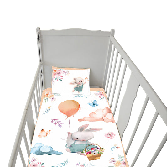 Balloon Rabbit Cot Duvet Set