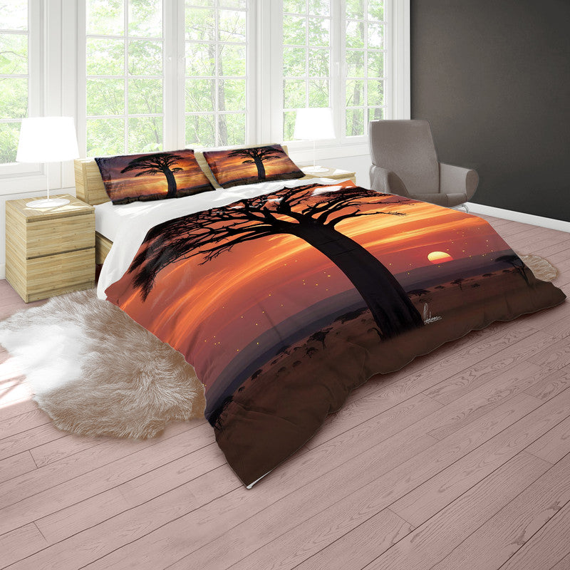 Baobab Sunset Glow Duvet Cover Set by Nathan Pieterse