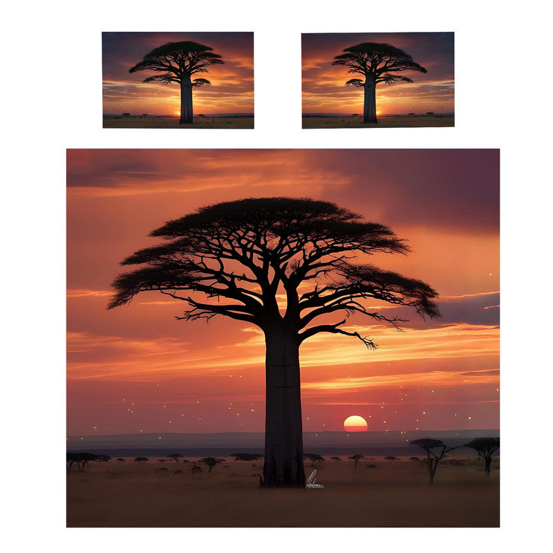 Baobab Sunset Glow Duvet Cover Set by Nathan Pieterse