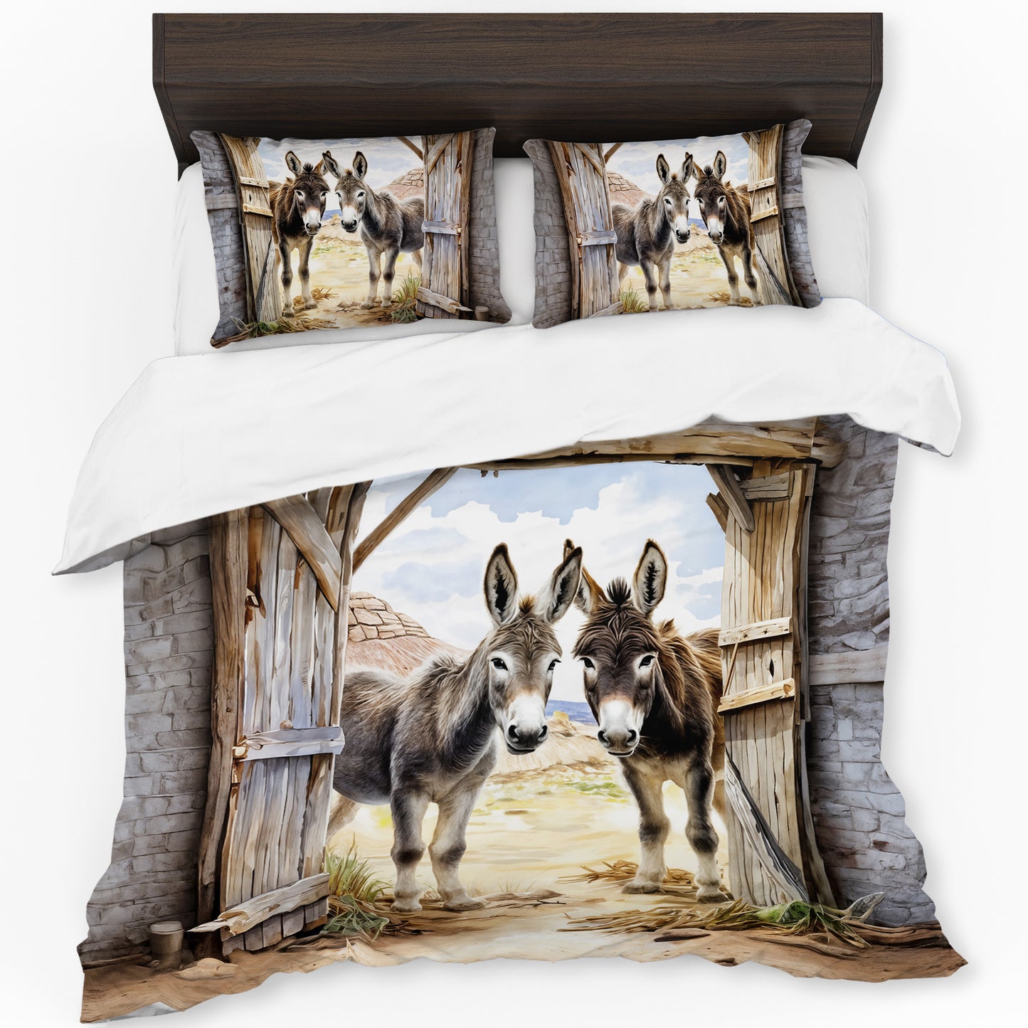 Barn Door Donkeys Duvet Cover Set