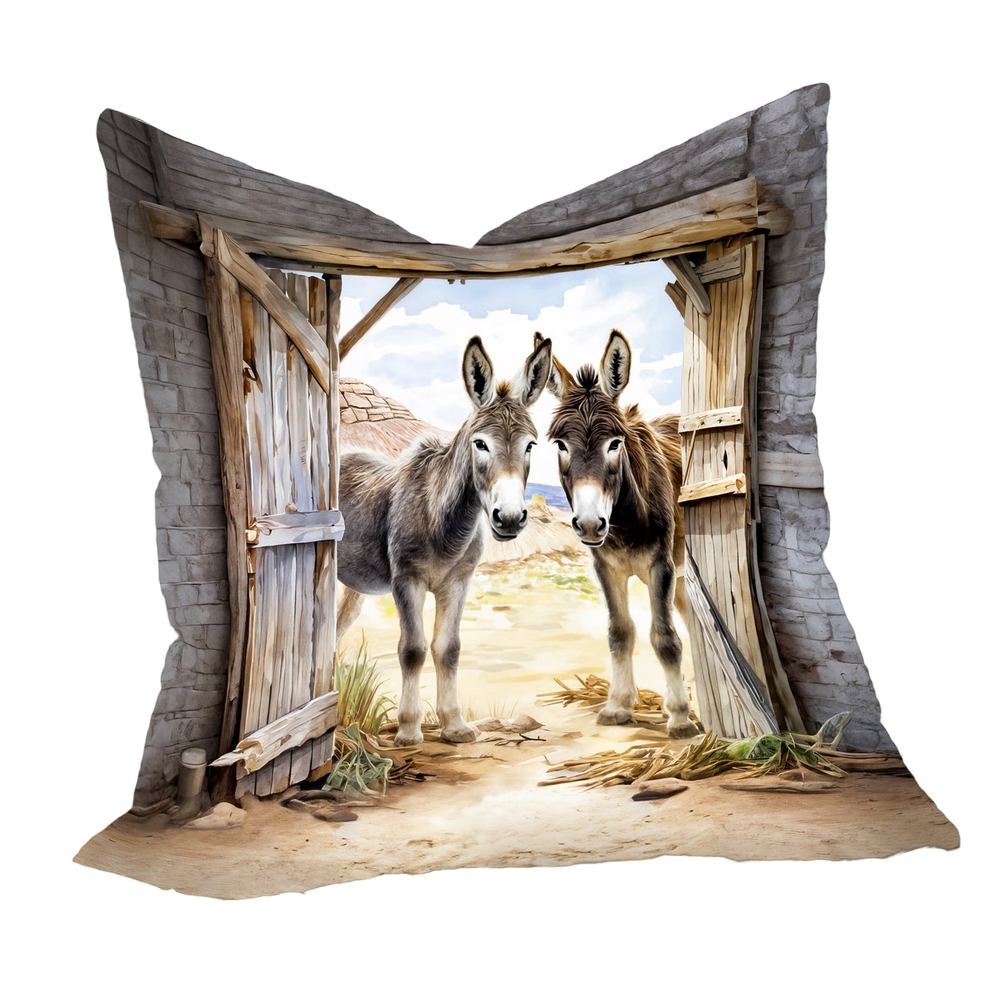 Barn Door Donkeys Luxury Scatter