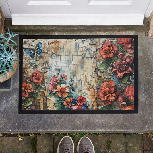 Baroque Floral Door Mat