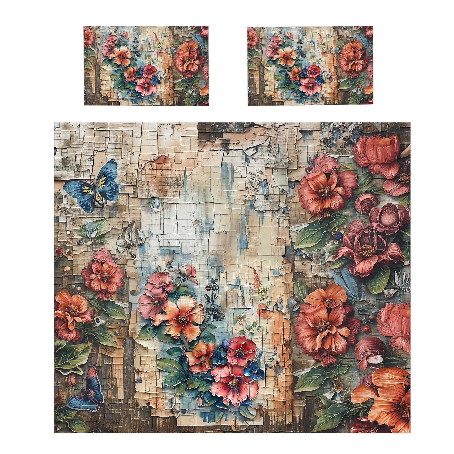 Baroque Floral Duvet Cover Set