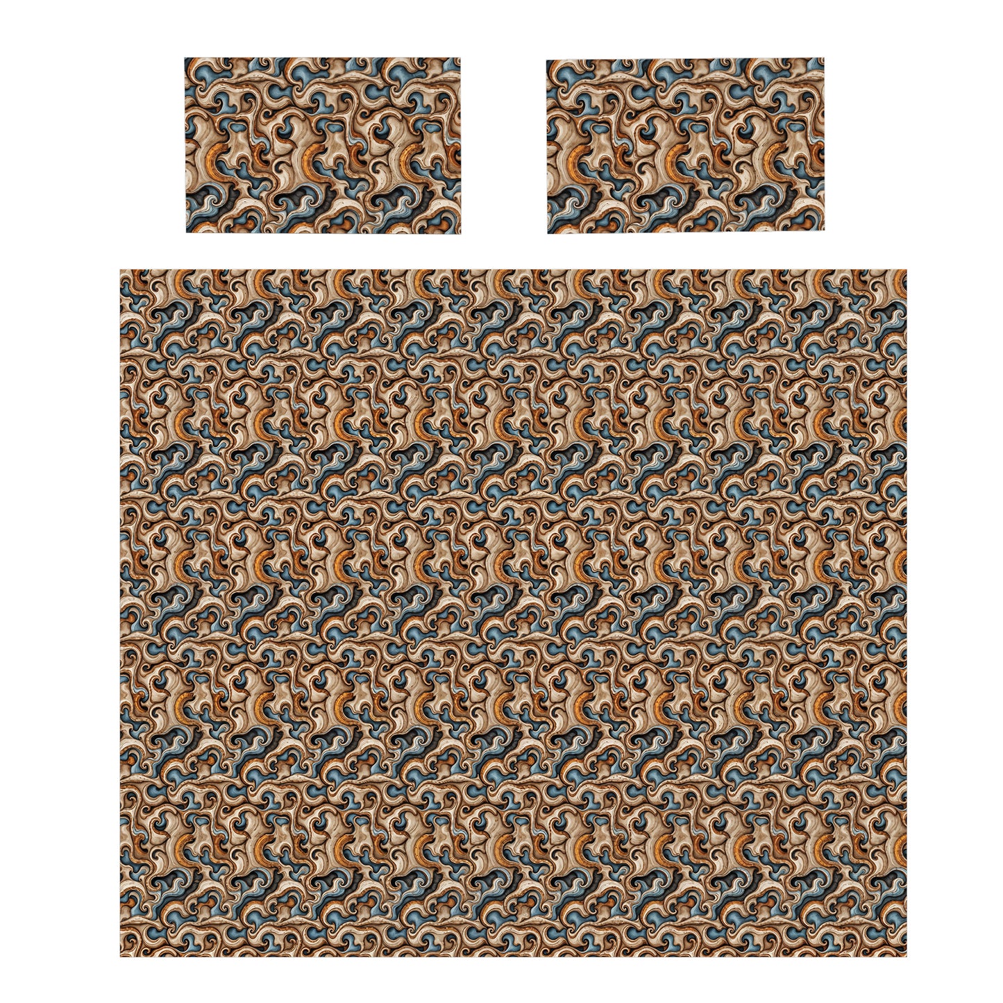 Baroque Marble Motif Duvet Cover Set
