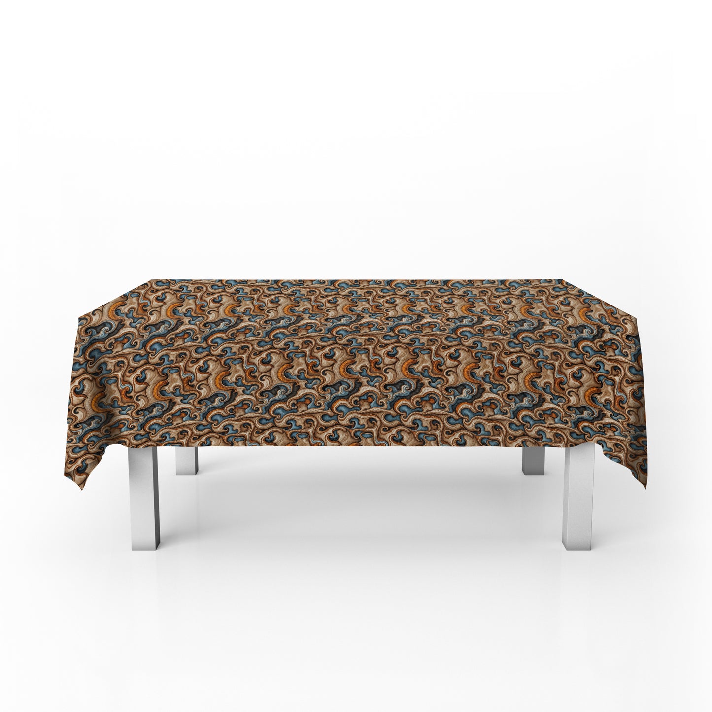 Baroque Marble Motif Rectangle Tablecloth