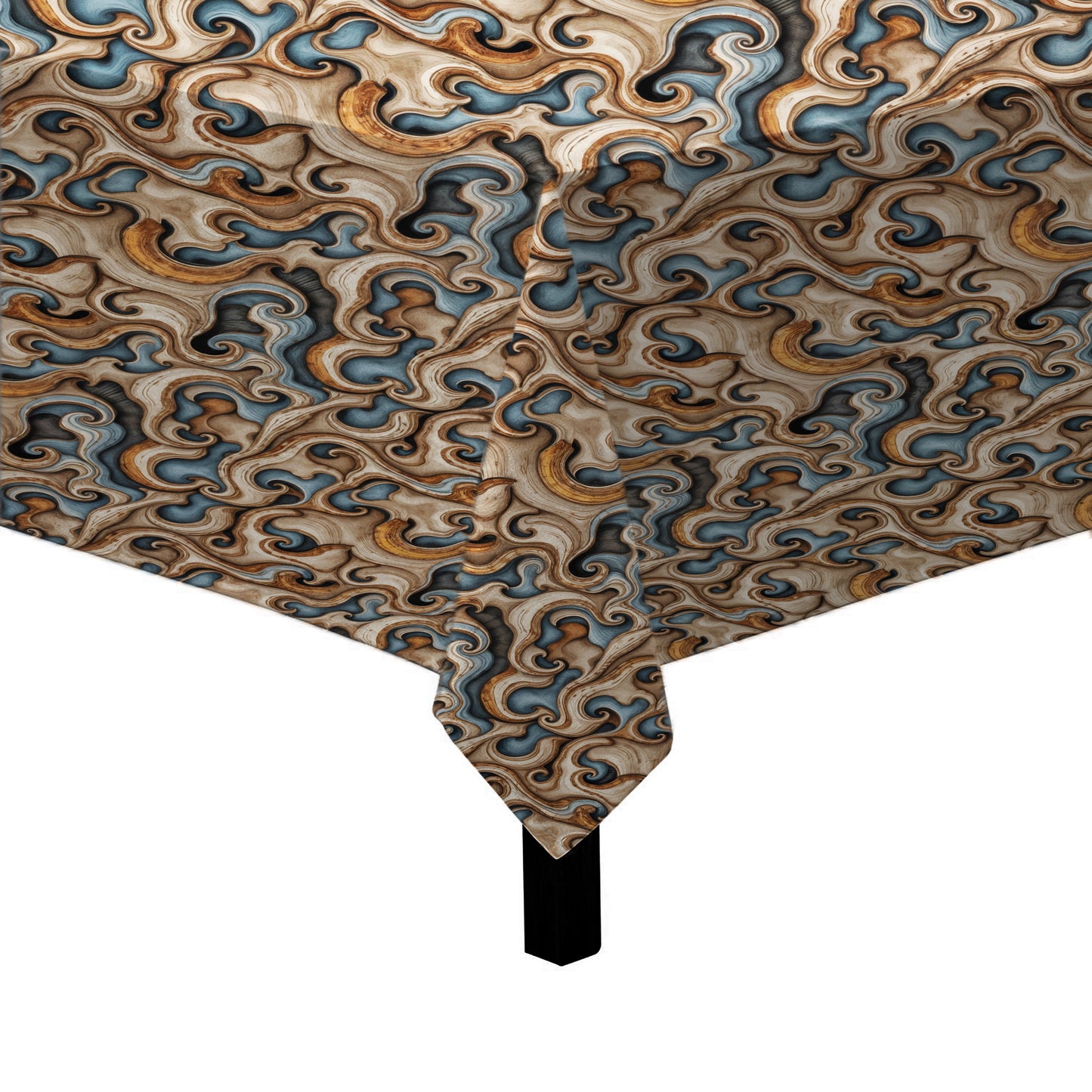 Baroque Marble Motif Square Tablecloth