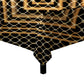 Barriers In Bloom Black Brown Square Tablecloth