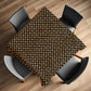 Barriers In Bloom Black Square Tablecloth