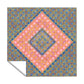 Barriers In Bloom Pink and Blue Square Tablecloth