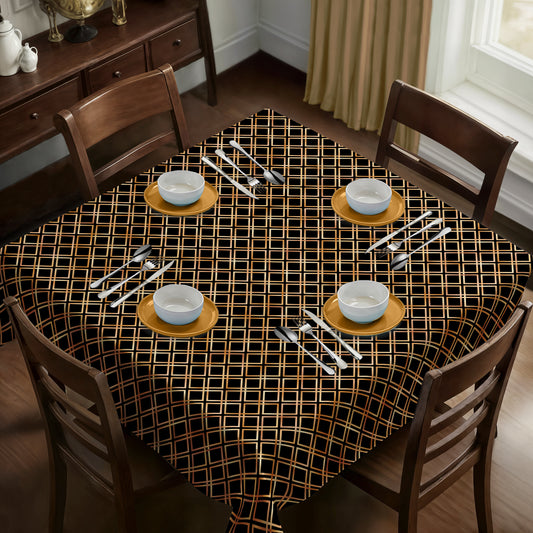Barriers In Bloom Black Square Tablecloth