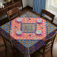 Barriers In Bloom Pink and Blue Square Tablecloth