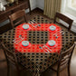 Barriers In Bloom Red Focus Square Tablecloth