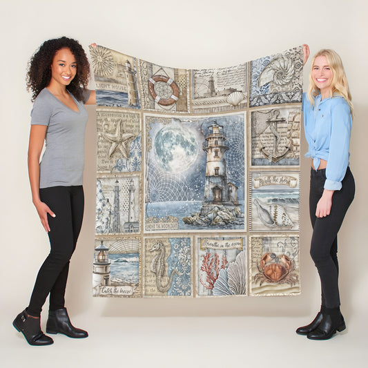 Beach House Light Weight Fleece Blanket