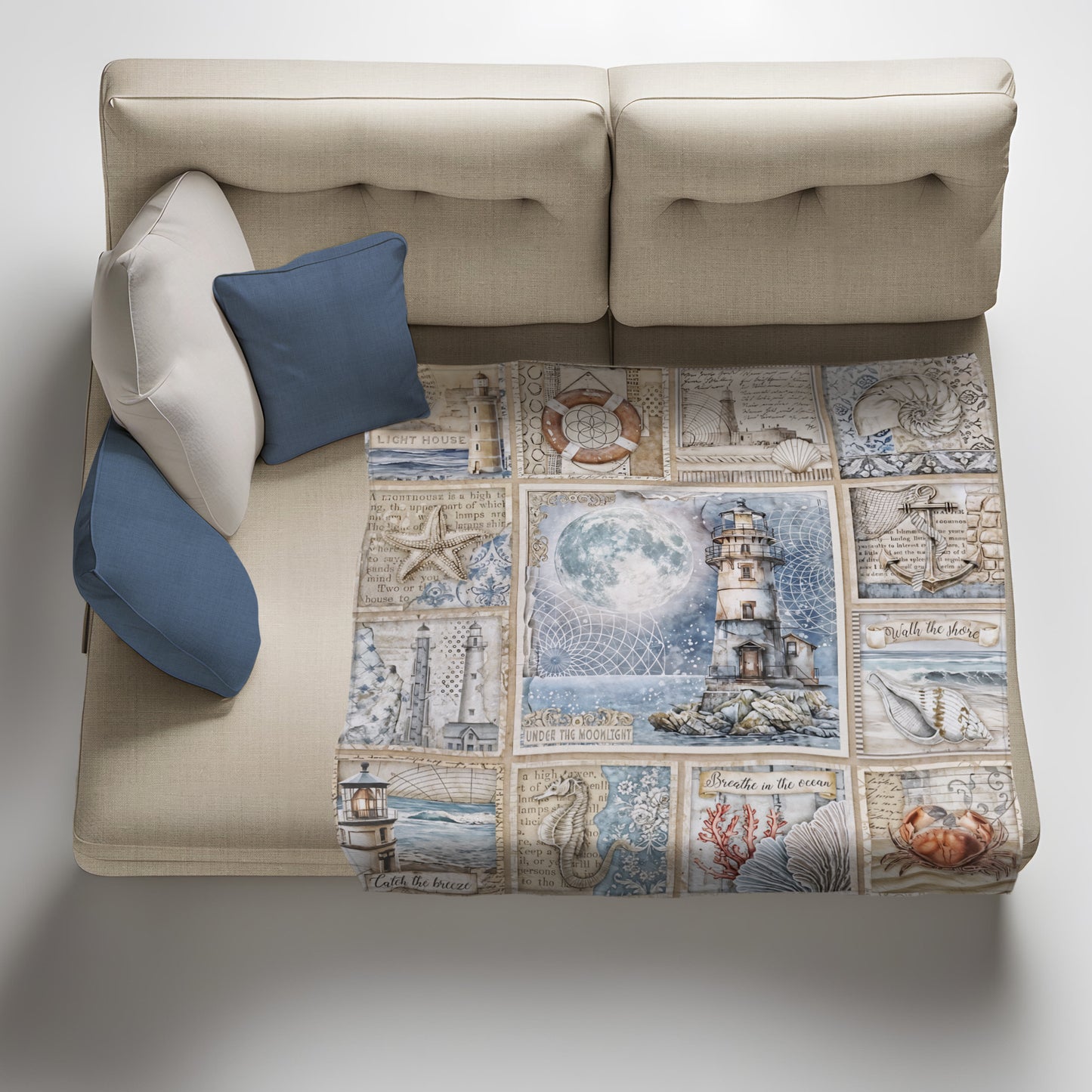 Beach House Light Weight Fleece Blanket