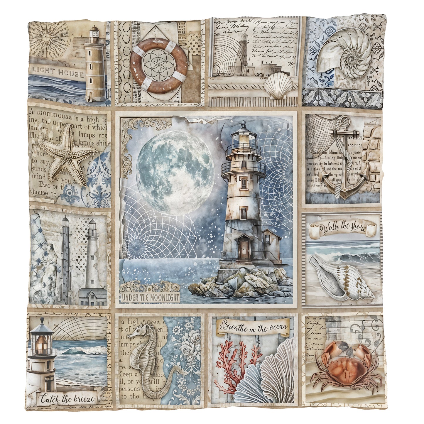 Beach House Light Weight Fleece Blanket