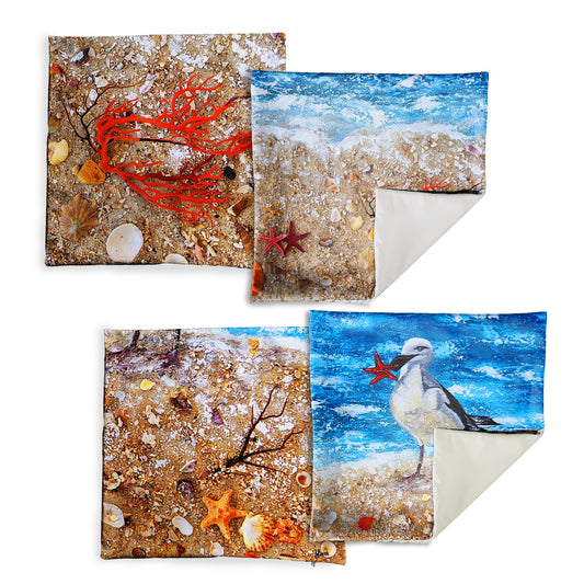 Beach Shells Luxury Scatter Covers By Yolande Smith (Set of 4)