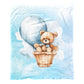 Bear on a Cloud Blue Baby Fleece Blanket