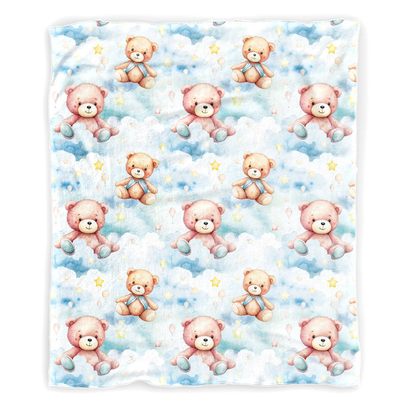 Bears In The Clouds Minky Blanket