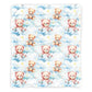 Bears In The Clouds Baby Fleece Blanket