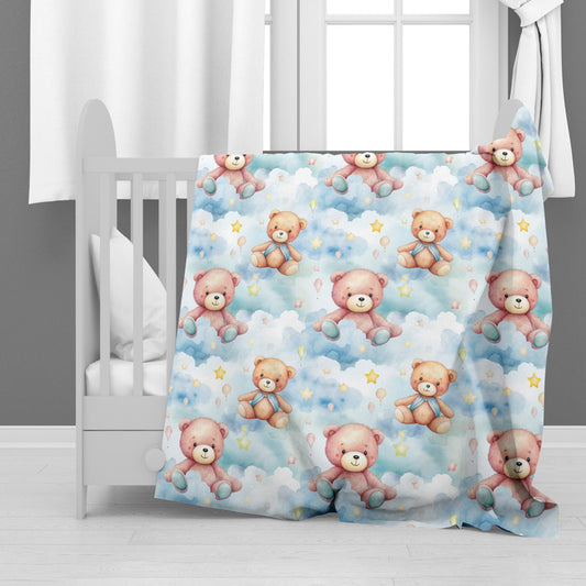 Bears In The Clouds Minky Blanket