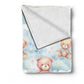Bears In The Clouds Baby Fleece Blanket