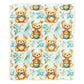 Bears Playing In The Grassland Baby Fleece Blanket