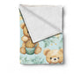 Bears Playing In The Grassland Baby Fleece Blanket