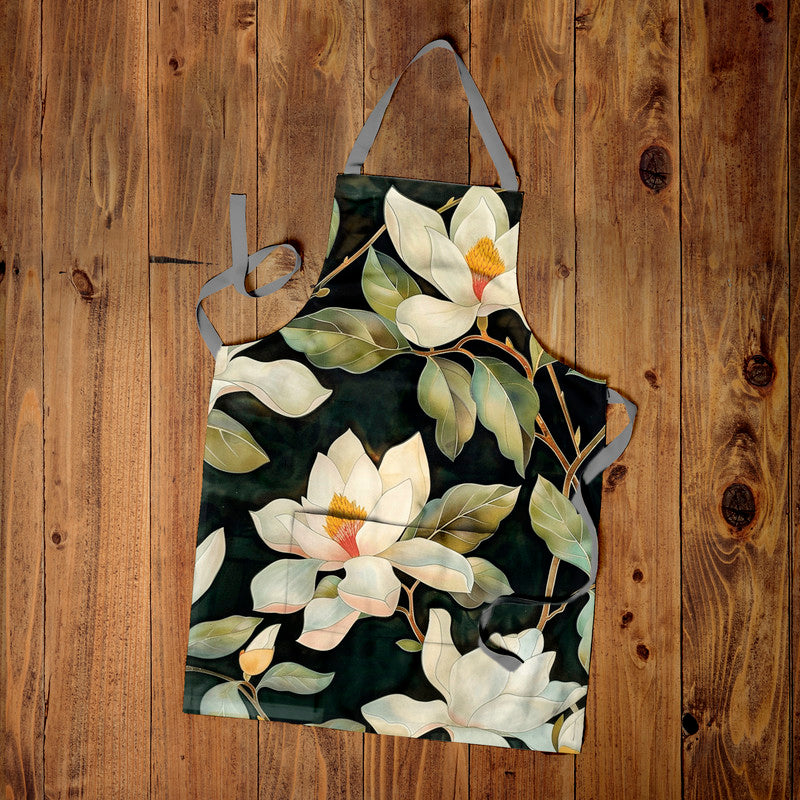 Beautiful Magnolia Medium Length Apron