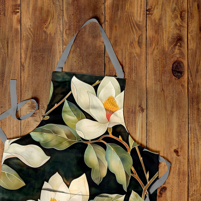 Beautiful Magnolia Medium Length Apron