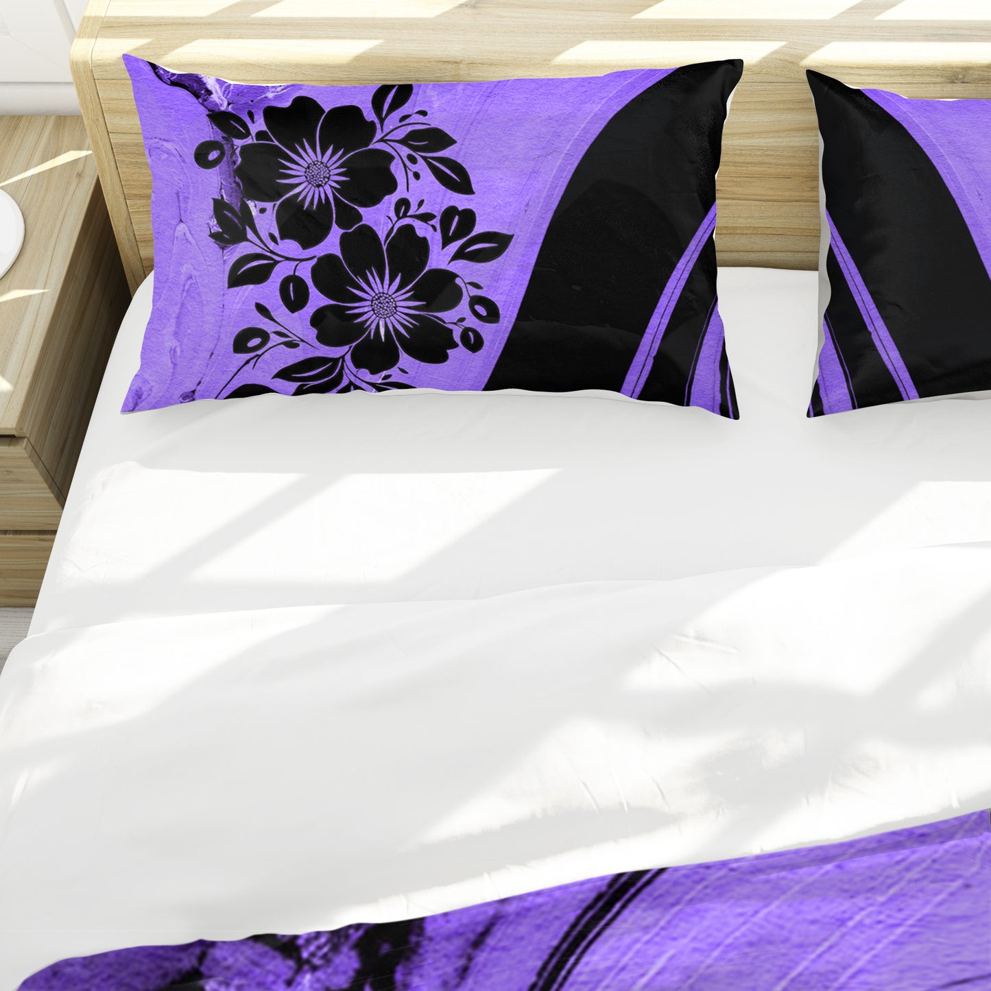 Beautiful Black Duvet Cover Set
