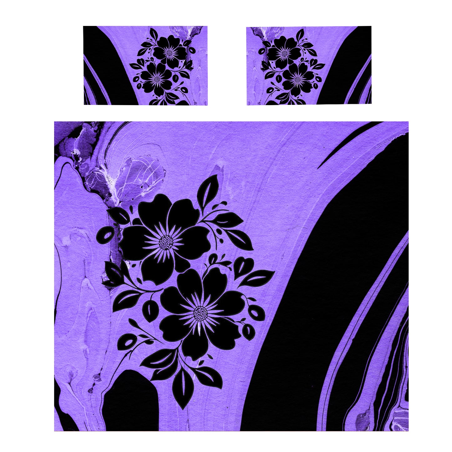 Beautiful Black Duvet Cover Set