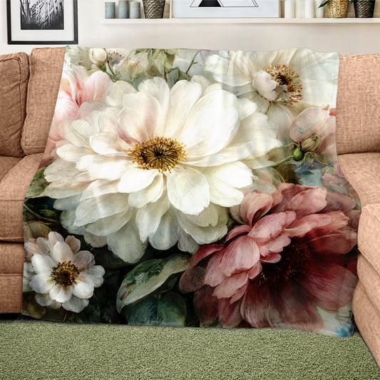 Beautiful Flowers Light Weight Fleece Blanket by Mark van Vuuren