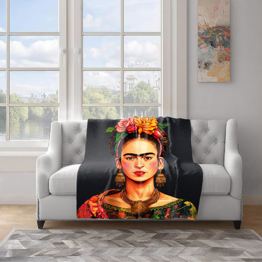 Beautiful Frida Kahlo Light Weight Fleece Blanket by Mark van Vuuren