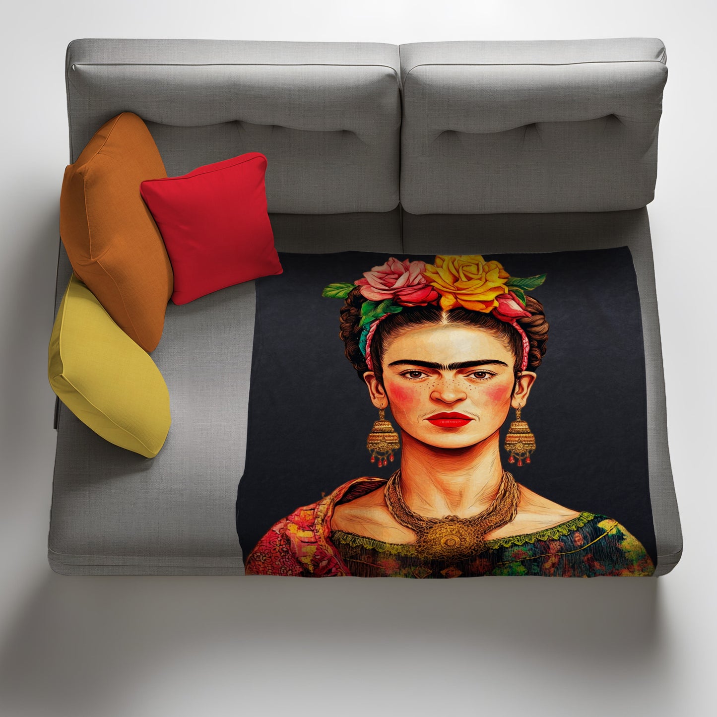 Beautiful Frida Kahlo Light Weight Fleece Blanket by Mark van Vuuren