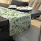 Beautiful Painted Green Leaves Table Runner By Mark van Vuuren