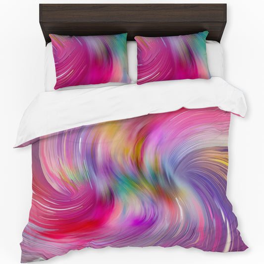 Beautiful Purple and Strawberry Colours Duvet Cover Set