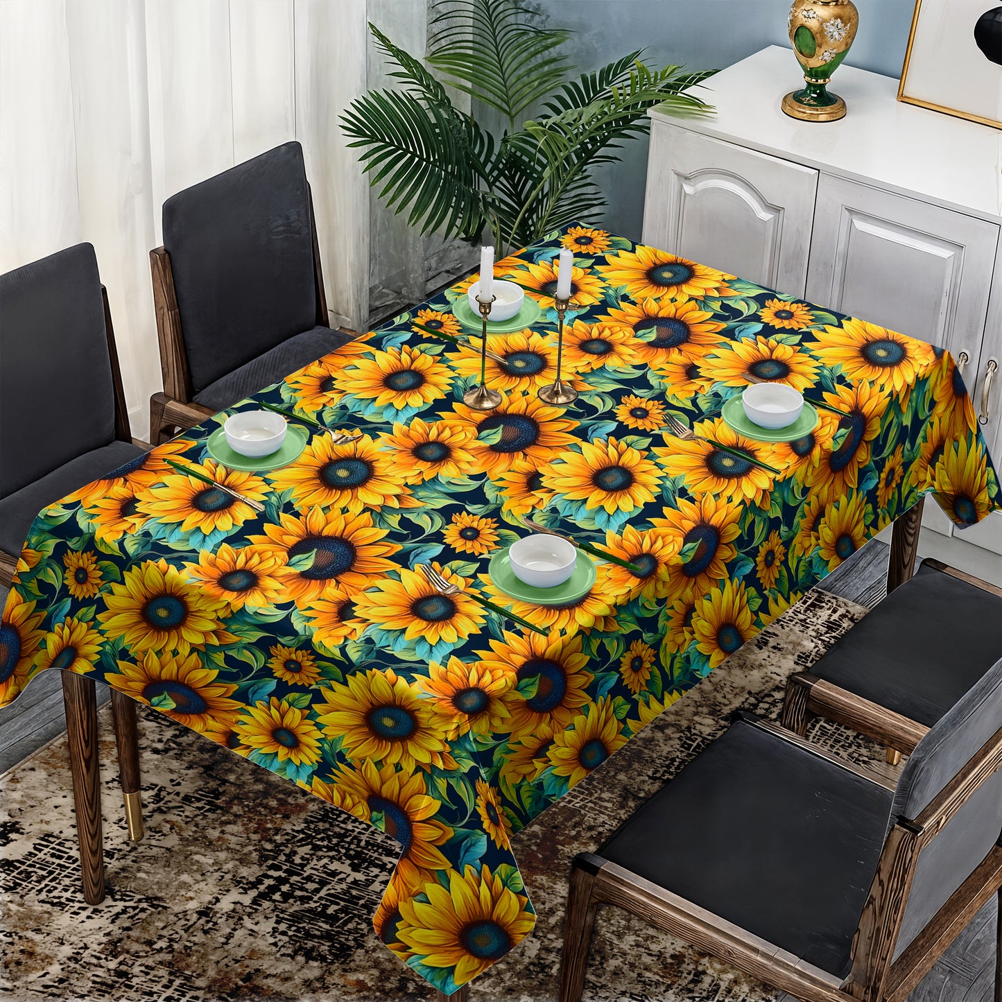 Beautiful Sunflowers Rectangle Tablecloth