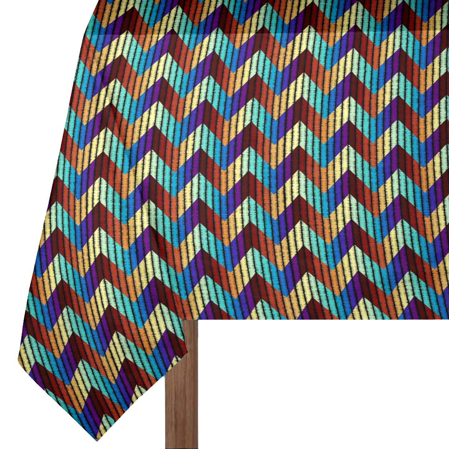 Beautiful Zigzag Pattern 3m Rectangle Tablecloth