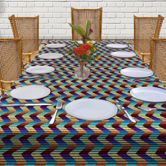 Beautiful Zigzag Pattern 3m Rectangle Tablecloth
