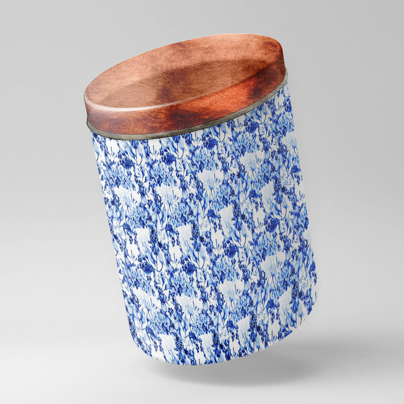 Beauty in Blue Drum Decoupage