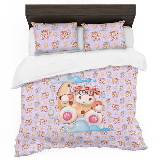 Bedtime Cow Kids Duvet Cover Set