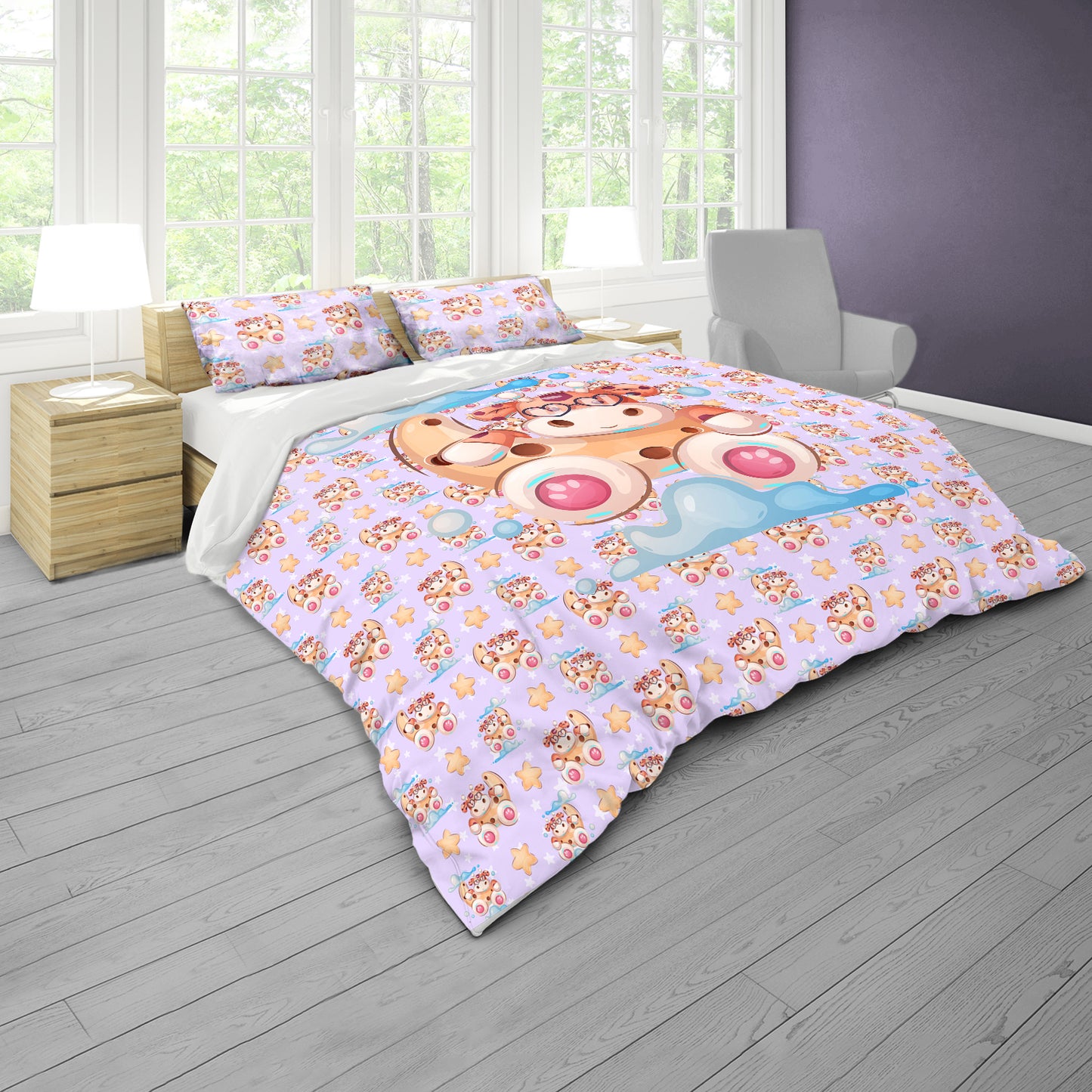 Bedtime Cow Kids Duvet Cover Set