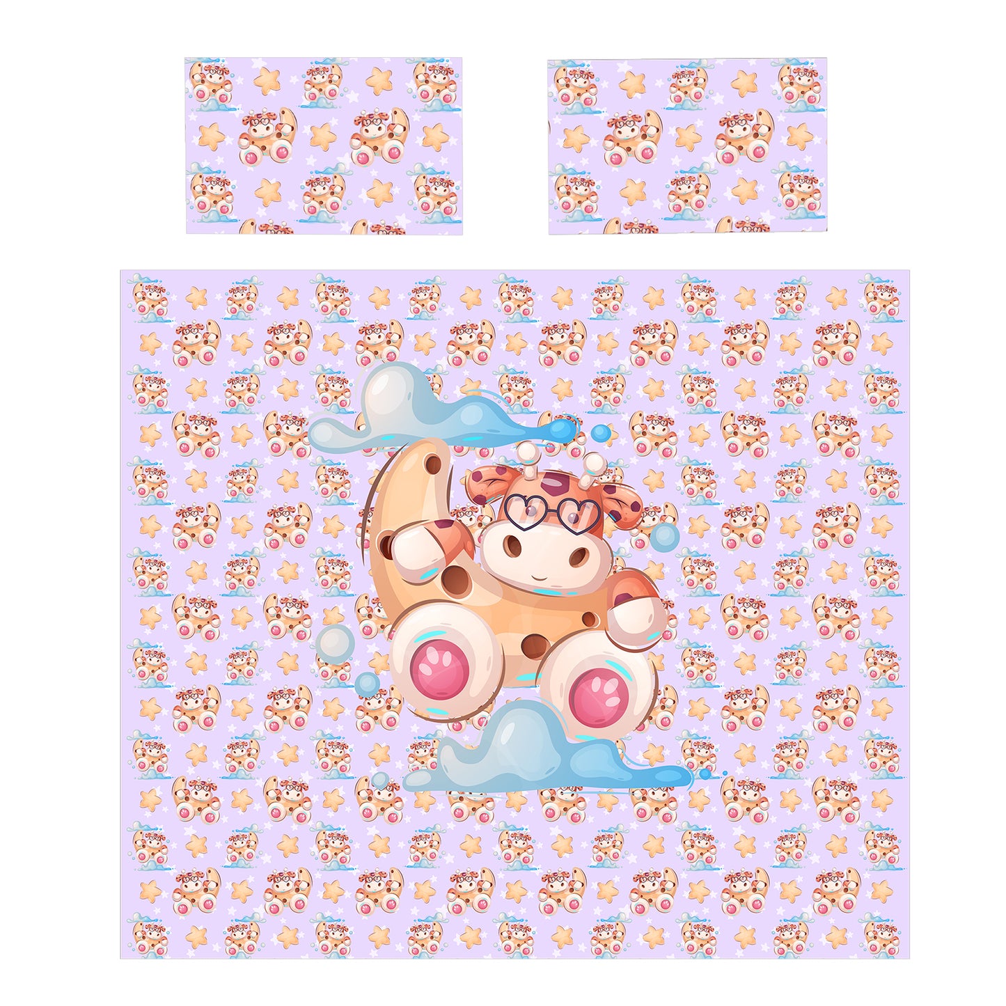 Bedtime Cow Kids Duvet Cover Set