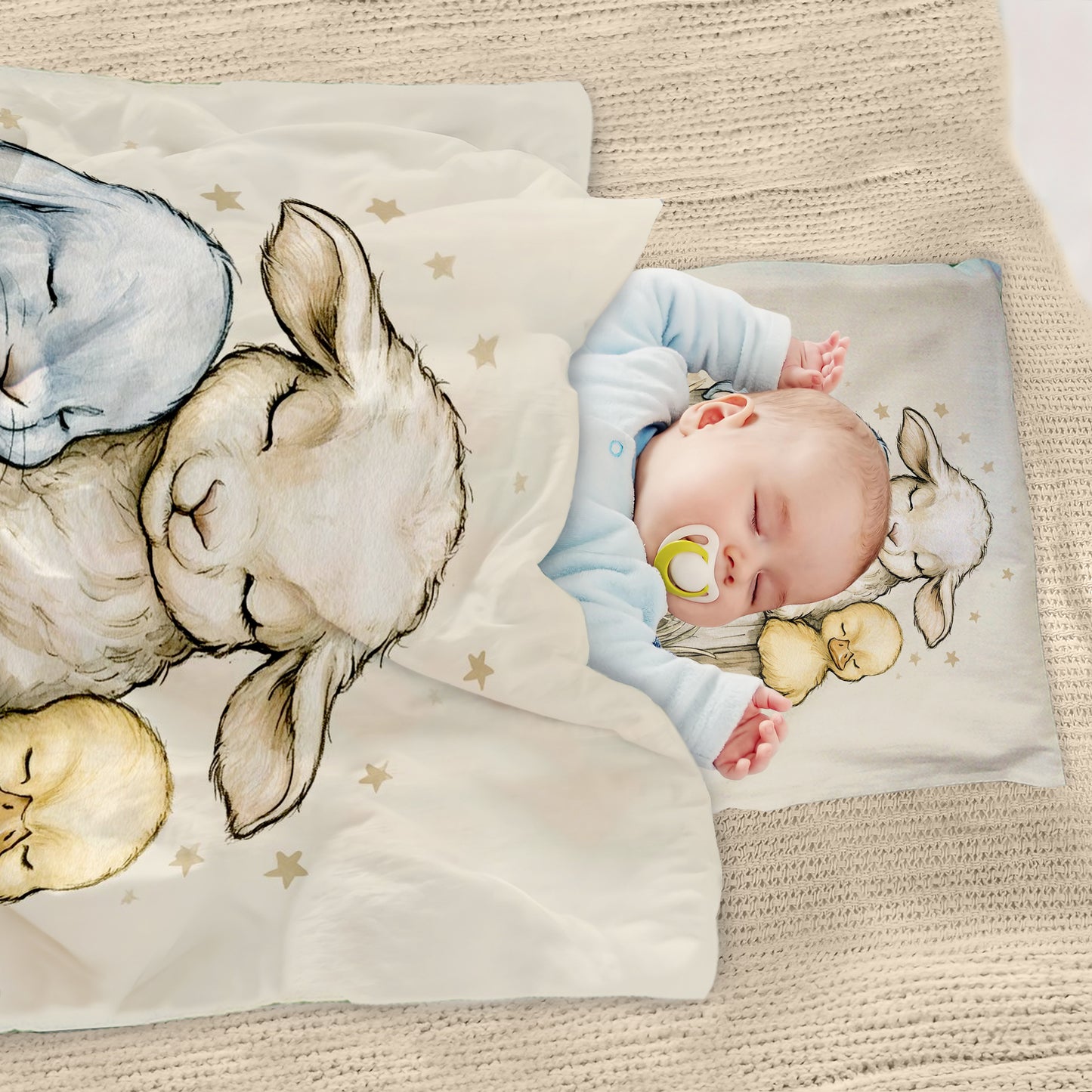 Bedtime Sleepy Farm Animals Cot Set by Wikus Schalkwyk