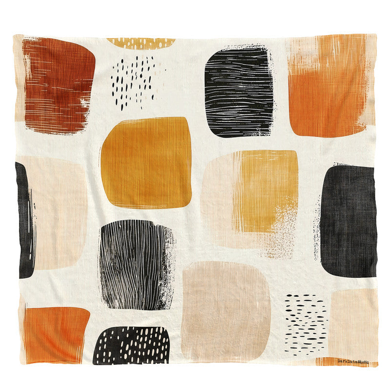 Beige Abstract Light Weight Fleece Blanket by Wikus Schalkwyk