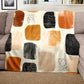 Beige Abstract Light Weight Fleece Blanket by Wikus Schalkwyk