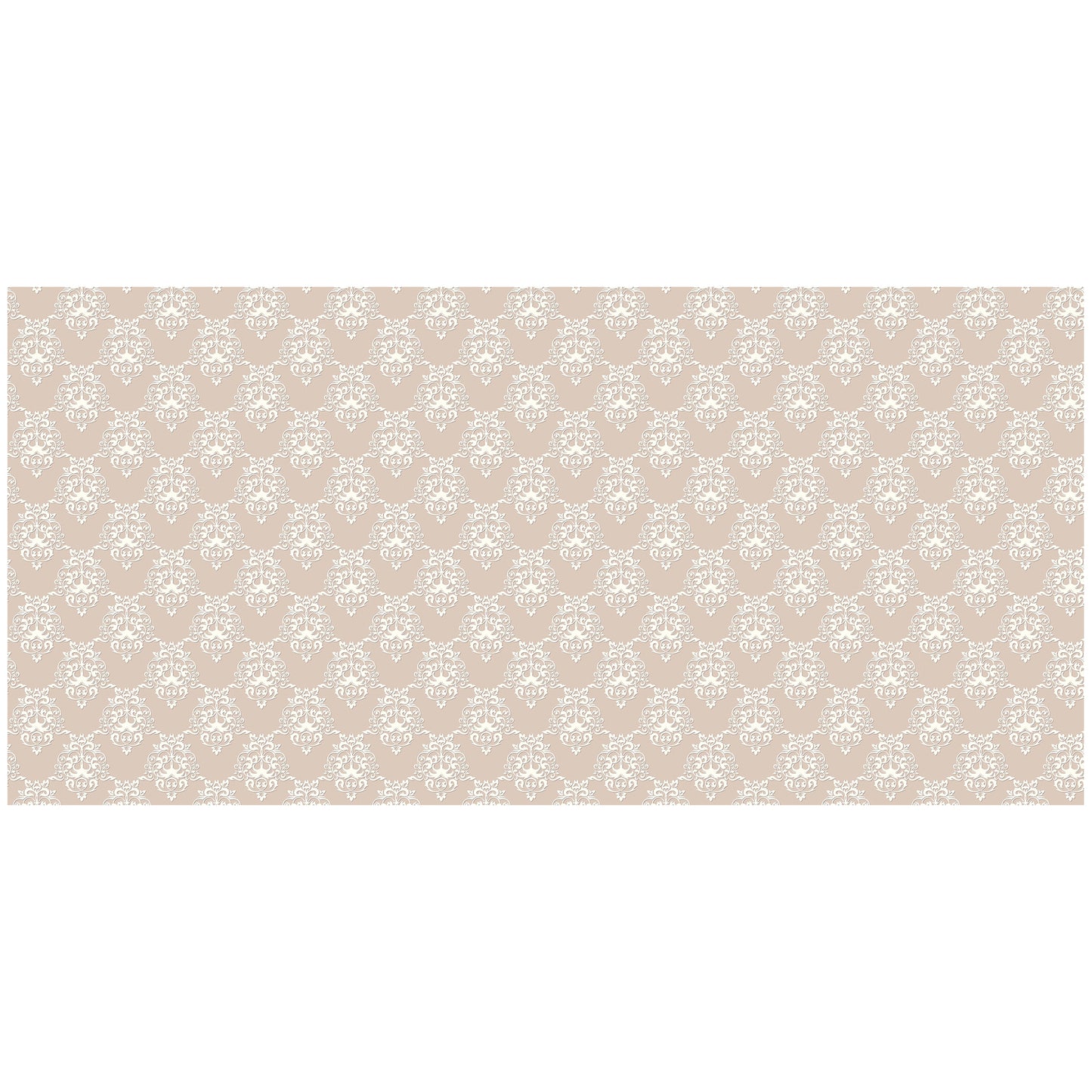 Beige Baroque Pattern 3m Rectangle Tablecloth