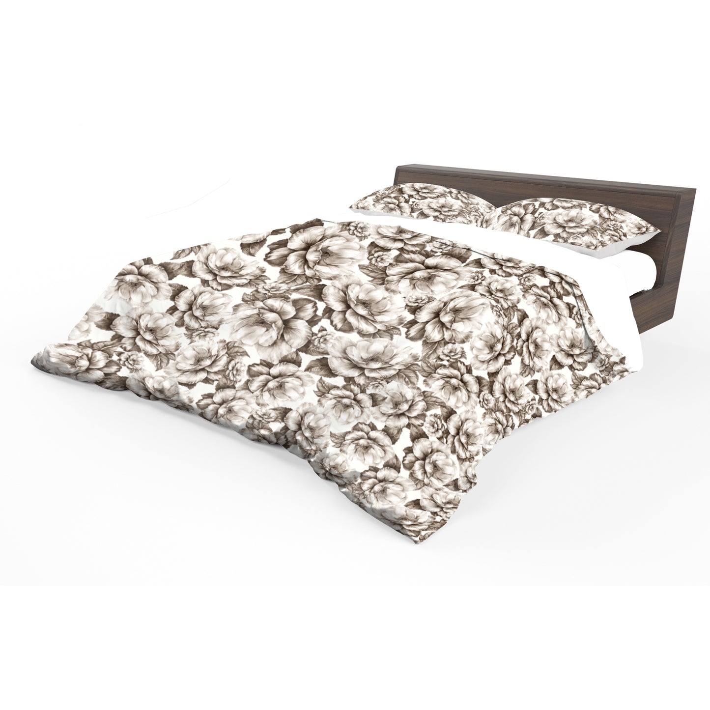 Beige Bloom Duvet Cover Set by Mark van Vuuren