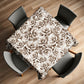 Beige Bloom Square Tablecloth By Mark Van Vuuren