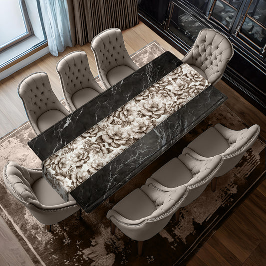 Beige Bloom Table Runner by Mark van Vuuren
